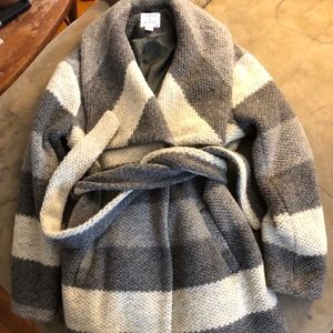 Wool jacket size 12 tie waist